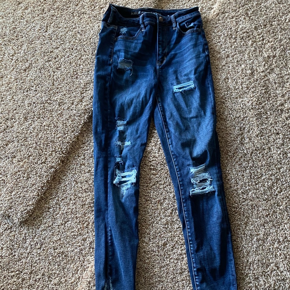 AE stretchy full length high wasted skinny jeans